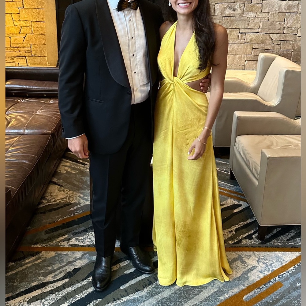 Silvia Tcherassi Silk Yellow Camila Gown XS - Absolutely stunning gown!! - Picture 6 of 9